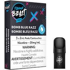 FLAVOUR BEAST PODS - BOMB BLUE RAZZ (3X2ML/20MG)