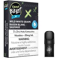 FLAVOUR BEAST PODS - WILD WHITE GRAPE ICED (3X2ML/20MG)