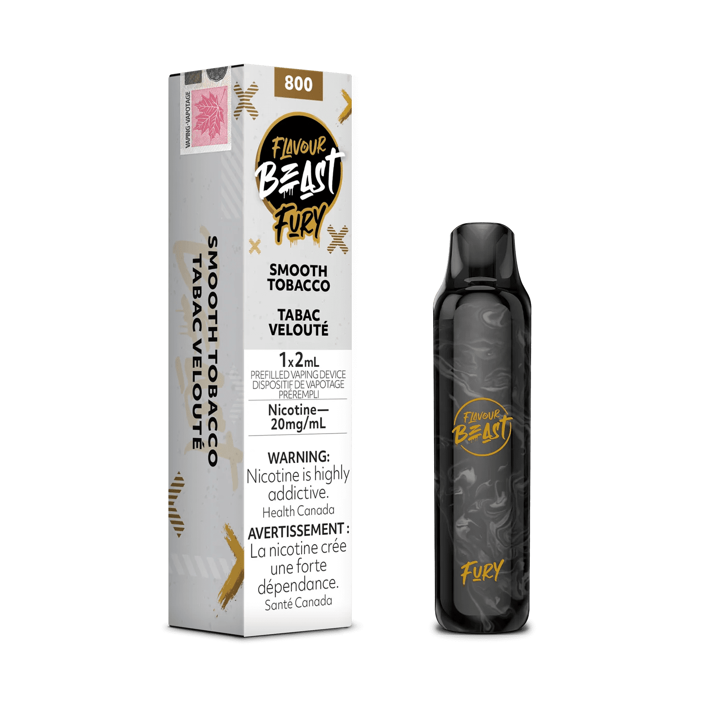 FLAVOUR BEAST FURY 800 - GOOD OL GOLDEN TOBACCO (2ML/20MG)