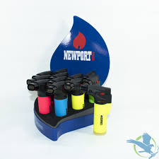 NEWPORT - ZERO DOUBLE FLAME TORCH LIGHTER (ASSORTED COLOURS)